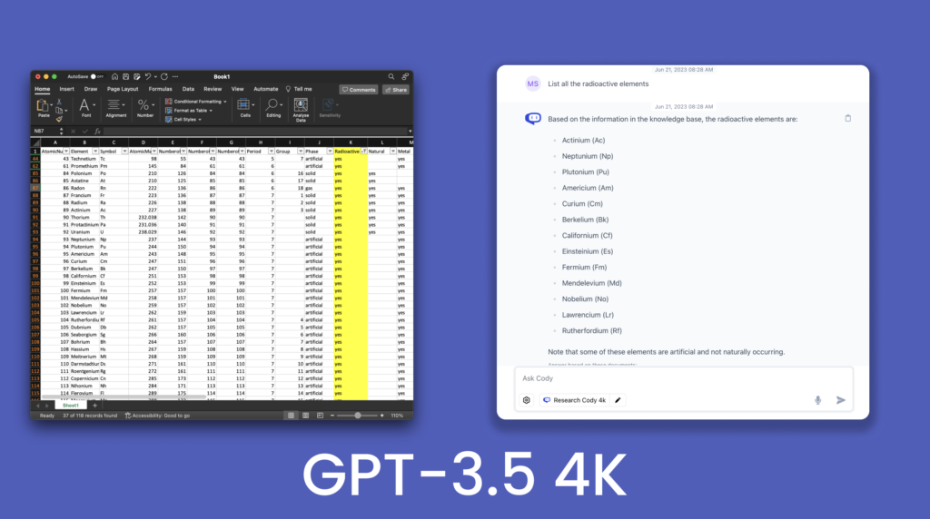 Comparación de GPT-3.5 4K con GPT-3.5 16K