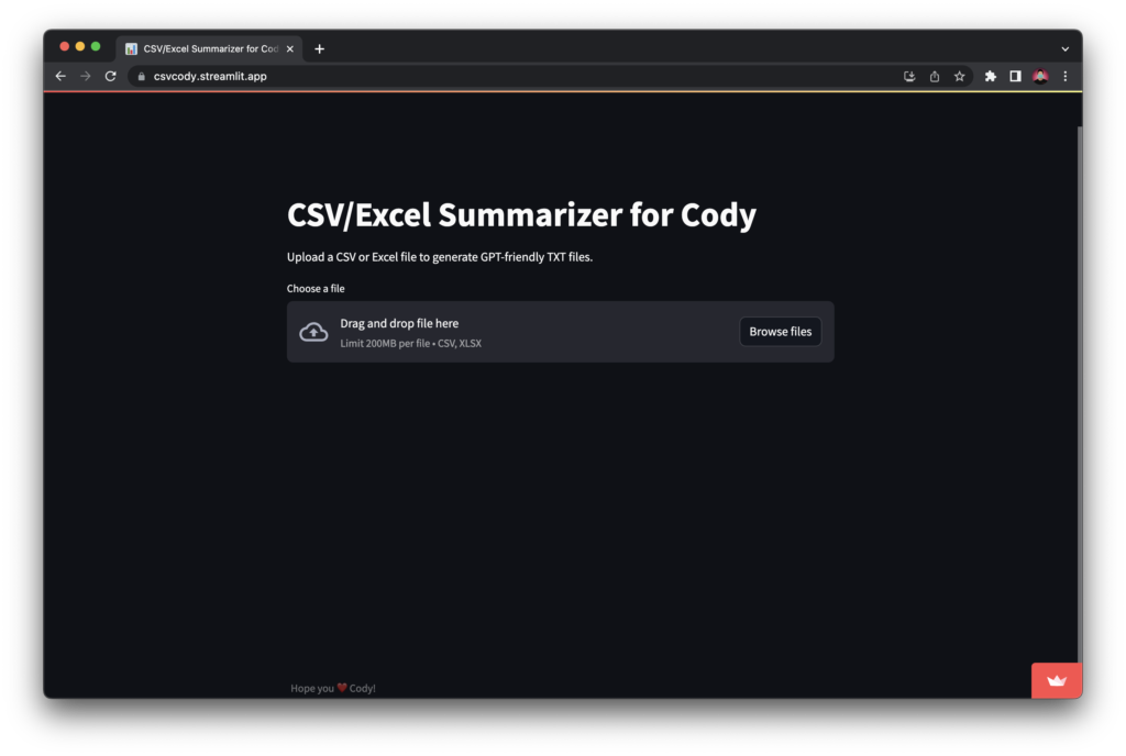 CSV/Excel zu TXT Konverter für Cody für Training GPT auf Excel-Daten kostenlos