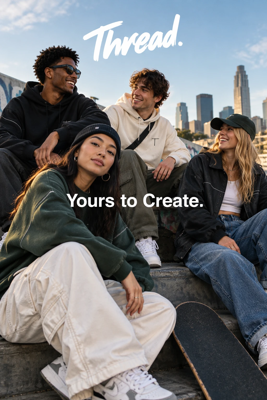 OpenAI official Thread streetwear advertisement example generated by GPT Image 2.5 Flare
