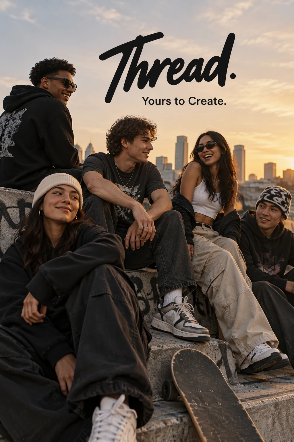 OpenAI official Thread streetwear advertisement example generated by GPT Image 2.5 Sunburst